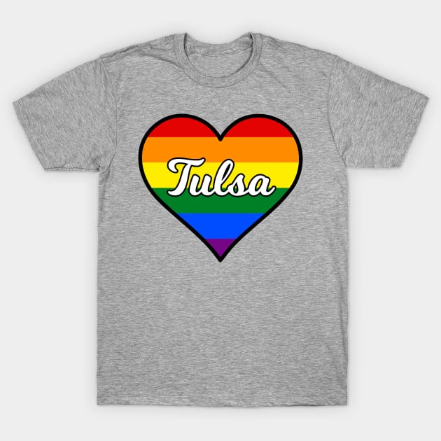 Tulsa Oklahoma Gay Pride Heart T-Shirt by fearcity